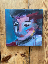 Load image into Gallery viewer, &#39;turquoise cheek&#39; oil and mixed media original
